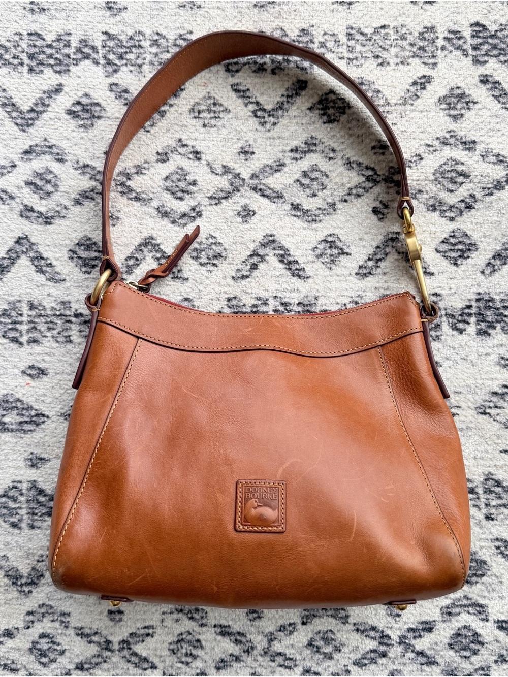 Dooney & Bourke Brown Leather Hobo Shoulder Bag
